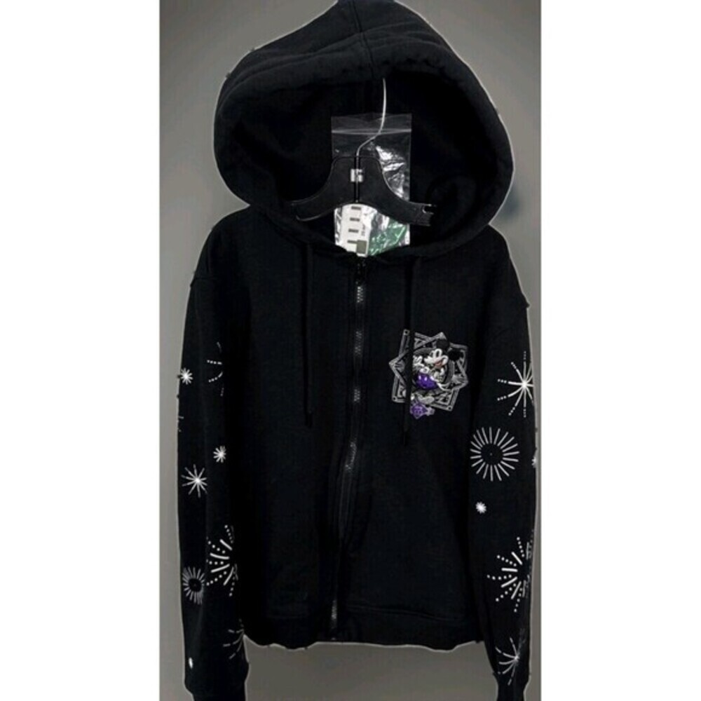 Disney 100th Anniversary Full Zip Up Womans Embroidered Hoodie Size XS Nice A500 - Picture 3 of 7